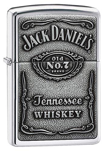 Zippo Feuerzeug 60001209 Jack Daniel's Label Benzinfeuerzeug, Messing, high Polish Chrome, 1 x 3,5 x 5,5 cm, 250JD.427 von Zippo