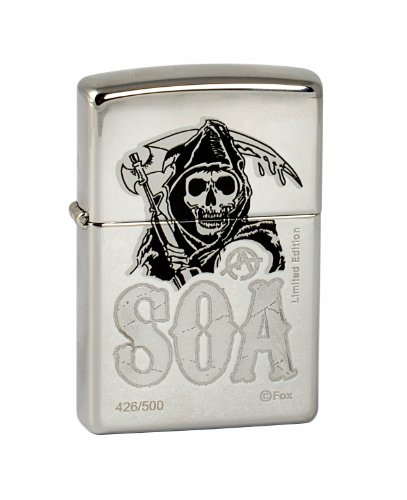 Zippo 2.003.913 Feuerzeug Sons of Anarchy - SOA - Limited Edition 001/500-500/500 - Collection 2014, high Polished, Chrome von Zippo