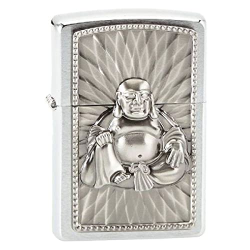 Zippo Herren 2002068 Buddha with 108 Pearls Feuerzeug, Silber, one Size von Zippo