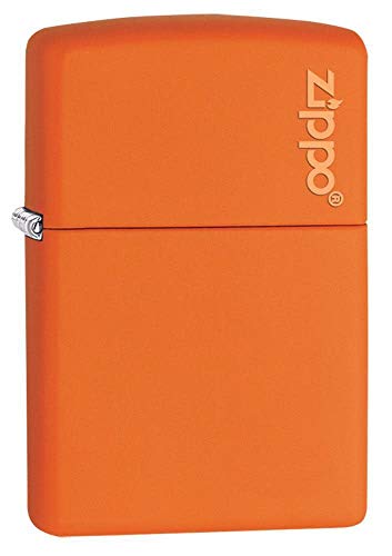 Zippo 231ZL Feuerzeug 60001268 Logo Benzinfeuerzeug, Messing, orange matte, 1 x 3,5 x 5,5 cm von Zippo