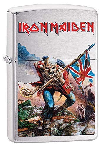 Zippo 29432 Iron Maiden-Chrome Brushed-Spring 2017 Feuerzeug, Silber, 5.8 x 3.8 x 2 cm von Zippo