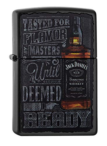Zippo 60002093 PL Jack Daniels Feuerzeug, Messing, Edelstahloptik, 1 x 3,5 x 5,5 cm, 60.002.093 von Zippo