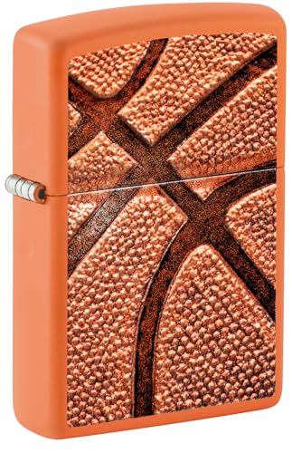 Zippo Sturmfeuerzeug - Basketball, Orange Matte, Texture Print - Nachfüllbar - Wiederverwendbar - Windfestes Design - Geschenkbox - Made in USA von Zippo