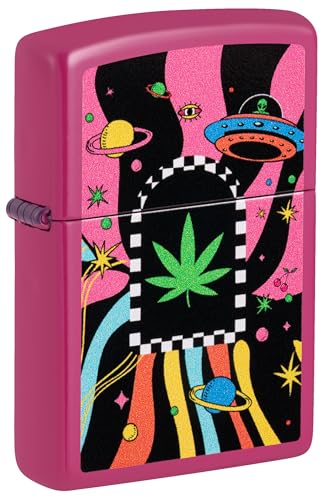 Zippo Sturmfeuerzeug - Cannabis & UFOs - Pink Frequency Finish, Color Image - Nachfüllbar - Wiederverwendbar - Windfestes Design - Geschenkbox - Made in USA Zippo Sturmfeuerzeug - Cannabis & UFOs - Pink Frequency Finish, Color Image - Nachfüllbar - Wiederverwendbar - Windfestes Design - Geschenkbox - Made in USA von Zippo