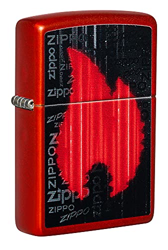 Zippo Feuerzeug, Flamme Design, metallisch, Rot - Gamer Design von Zippo
