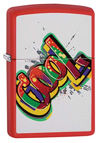 Zippo Feuerzeug, Messing, Red Matte - Cool Graffiti, Einheitsgröße Zippo Feuerzeug, Messing, Red Matte - Cool Graffiti, Einheitsgröße von Zippo