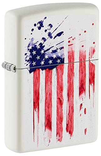 Zippo Sturmfeuerzeug - Modell US Flag mit White Matte Finish & Color Image - Nachfüllbar - Wiederverwendbar - Windfestes Design - Geschenkbox - Made in USA Zippo Sturmfeuerzeug - Modell US Flag mit White Matte Finish & Color Image - Nachfüllbar - Wiederverwendbar - Windfestes Design - Geschenkbox - Made in USA von Zippo