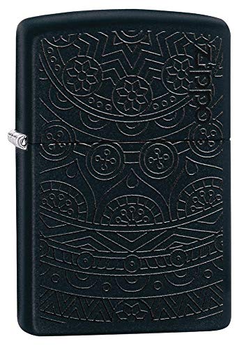 Zippo 29989 | Feuerzeug, Tone on Tone Design, Black Matte , 5,8*3,8*1,2 von Zippo