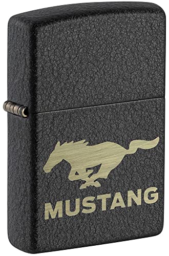 Zippo Sturmfeuerzeug - Modell Mustang mit Black Crackle Finish & Lasergravur - Nachfüllbar - Wiederverwendbar - Windfestes Design - Geschenkbox - Made in USA Zippo Sturmfeuerzeug - Modell Mustang mit Black Crackle Finish & Lasergravur - Nachfüllbar - Wiederverwendbar - Windfestes Design - Geschenkbox - Made in USA von Zippo