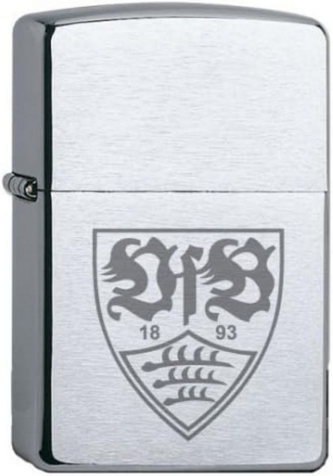 Zippo Feuerzeug Fussball VFB Stuttgart matt schwarz oder chrome gebürstet, offizielle VFB Stuttgart Lizenz Zippo Feuerzeug Fussball VFB Stuttgart matt schwarz oder chrome gebürstet, offizielle VFB Stuttgart Lizenz von Zippo