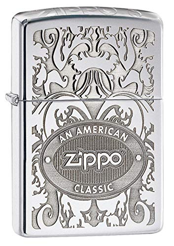 Zippo Feuerzeug Gleaming Patina, Chrom hochglanzpoliert von Zippo