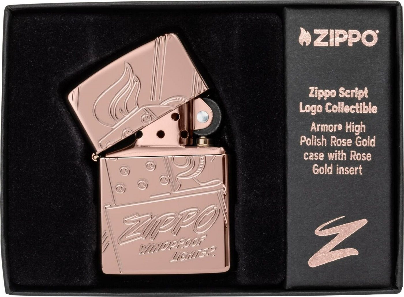 Zippo Feuerzeug Script Collectible 2023 Limited Edition Armor Case Rose Gold von Zippo