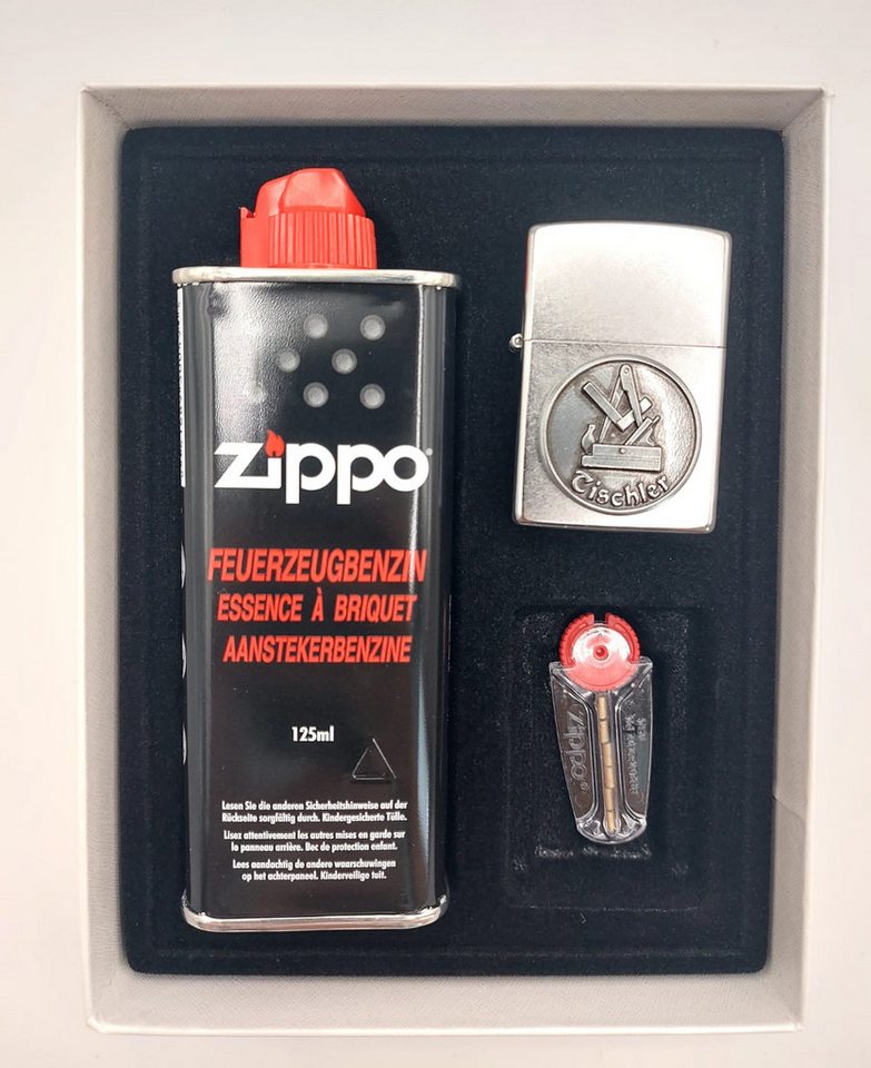 Zippo Feuerzeug Tischler Handwerker Geschenkset Sturmfeuerzeug von Zippo