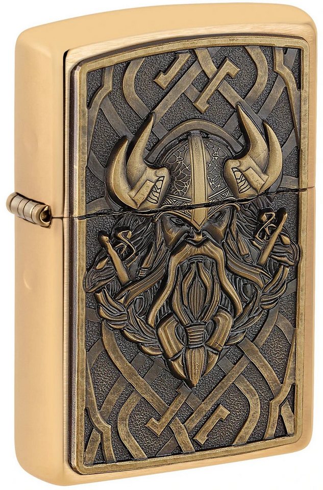 Zippo Feuerzeug Wikinger Viking Limited Edition messing gebürstet Collectible (1-St), Limited Edition - nur 2000 Exemplare weltweit von Zippo
