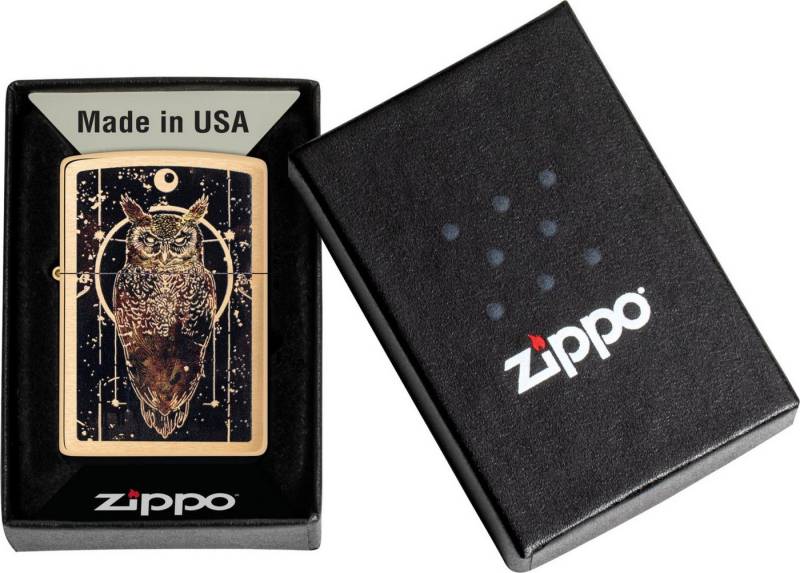 Zippo Feuerzeug messing gebürstet mystical Eule Owl schwarz Neuheit Herbst 2025, das Original mit dem " Klick " - made in USA Zippo Feuerzeug messing gebürstet mystical Eule Owl schwarz Neuheit Herbst 2025, das Original mit dem " Klick " - made in USA von Zippo