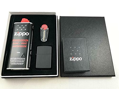 ZIPPO Feuerzeug schwarz matt Geschenk Set - 60001320 von Zippo