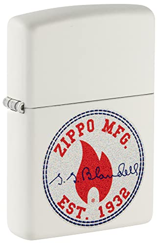 Zippo Founder Set White Matte Design 214 Sturmfeuerzeug nachfüllbar von Zippo