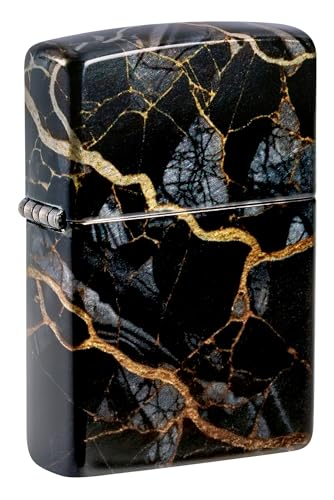 Zippo Fusion Marble Design 540 Tumbled Chrome Pocket Lighter, Schwarz Zippo Fusion Marble Design 540 Tumbled Chrome Pocket Lighter, Schwarz von Zippo