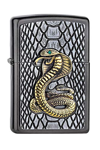 Zippo Feuerzeug Kobra New NEW-28378-Zippo Collection 2019-2005928-69,95 €, Silber, smal von Zippo