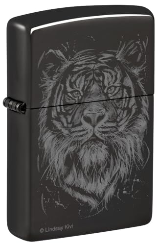 Zippo Lindsay Kivi Taschenfeuerzeug, Hochglanz, Schwarz von Zippo
