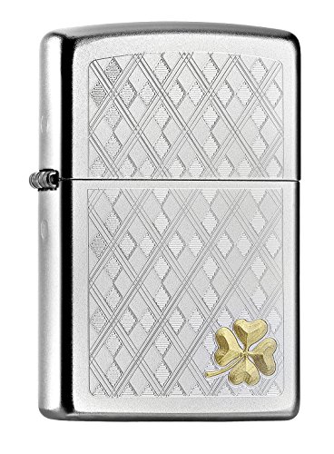 Zippo PL This Stunning Four Leaf Clover Feuerzeug, Messing, Edelstahl, 1 x 3,5 x 5,5 cm von Zippo