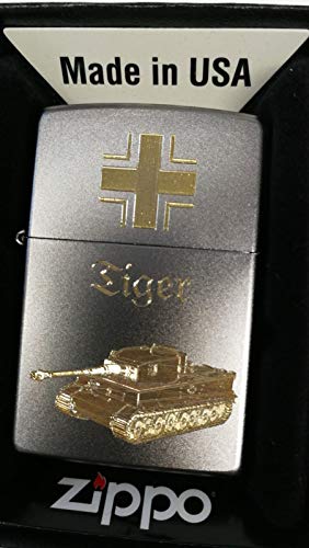 Zippo Panzerkampfwagen Tiger-Diamandgravur, Silber, smal von Zippo