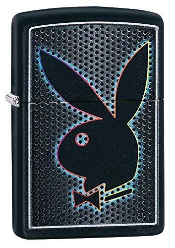 Zippo Playboy Multi Color Bunny Black Matt Pocket Feuerzeug von Zippo