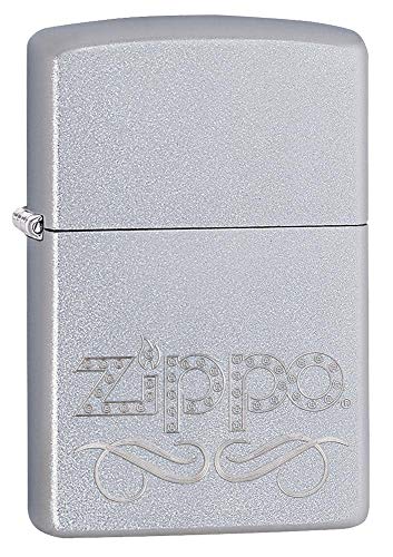 Zippo Scroll Satin Chrome Lighter von Zippo