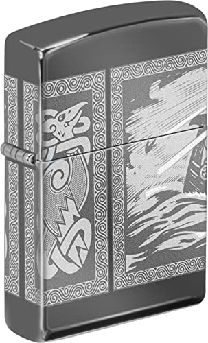 Zippo – Sturmfeuerzeug, Viking Drakkar, Laser Engraved, Black Ice, nachfüllbar, in hochwertiger Geschenkbox, 60005581, Bunt, Einheitsgröße Zippo – Sturmfeuerzeug, Viking Drakkar, Laser Engraved, Black Ice, nachfüllbar, in hochwertiger Geschenkbox, 60005581, Bunt, Einheitsgröße von Zippo