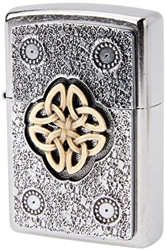 Zippo 207 Celtic Knot-Street Chrome Feuerzeug, silber, one size von Zippo