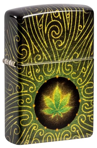 Zippo Sturmfeuerzeug - Cannabis, 540° Tumbled Brass, Fusion - Nachfüllbar - Wiederverwendbar - Windfestes Design - Geschenkbox - Made in USA Zippo Sturmfeuerzeug - Cannabis, 540° Tumbled Brass, Fusion - Nachfüllbar - Wiederverwendbar - Windfestes Design - Geschenkbox - Made in USA von Zippo