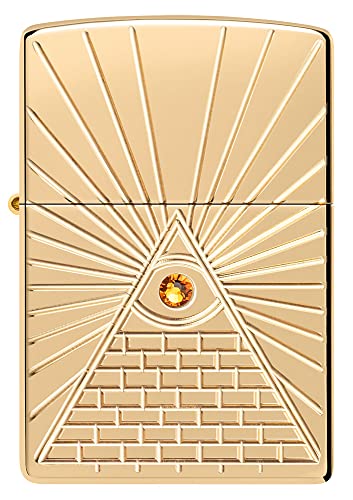 Zippo Sturmfeuerzeug - Eye of Providence - Armor High Polish Brass Finish - Gold, Deep Carve & Crystal - Nachfüllbar - Wiederverwendbar - Windfest - Made in USA Zippo Sturmfeuerzeug - Eye of Providence - Armor High Polish Brass Finish - Gold, Deep Carve & Crystal - Nachfüllbar - Wiederverwendbar - Windfest - Made in USA von Zippo