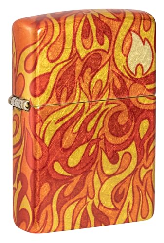 Zippo Sturmfeuerzeug - Fire Zippo, 540° Tumbled Brass, Fusion - Nachfüllbar - Wiederverwendbar - Windfestes Design - Geschenkbox - Made in USA von Zippo