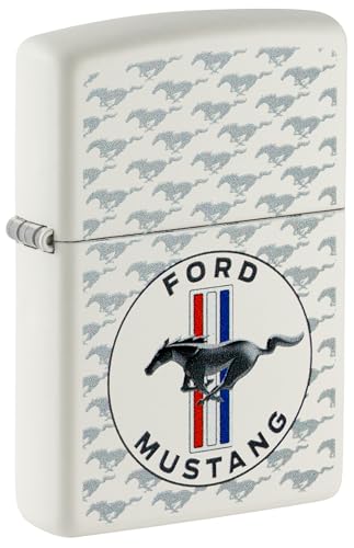 Zippo Sturmfeuerzeug - Ford Mustang Horse & Bars Device, White Matte, Color Image - Nachfüllbar - Wiederverwendbar - Windfestes Design - Geschenkbox - Made in USA Zippo Sturmfeuerzeug - Ford Mustang Horse & Bars Device, White Matte, Color Image - Nachfüllbar - Wiederverwendbar - Windfestes Design - Geschenkbox - Made in USA von Zippo