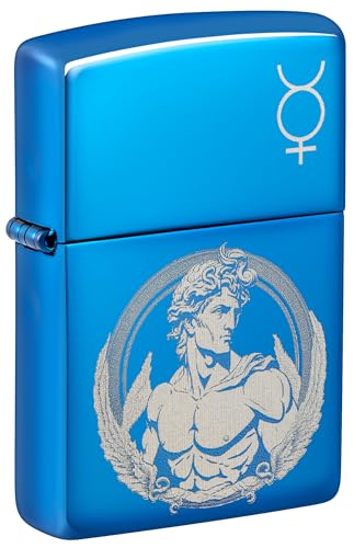 Zippo Sturmfeuerzeug - God Mercury, High Polish Blue, Photo Image - Nachfüllbar - Wiederverwendbar - Windfestes Design - Geschenkbox - Made in USA von Zippo