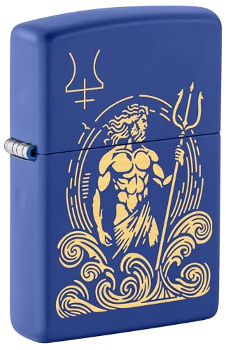 Zippo Sturmfeuerzeug - God Neptune, Royal Blue Matte, Laser Engrave - Nachfüllbar - Wiederverwendbar - Windfestes Design - Geschenkbox - Made in USA Zippo Sturmfeuerzeug - God Neptune, Royal Blue Matte, Laser Engrave - Nachfüllbar - Wiederverwendbar - Windfestes Design - Geschenkbox - Made in USA von Zippo