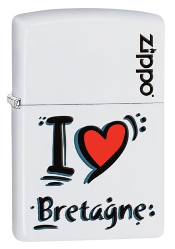 Zippo Sturmfeuerzeug - I Love Bretagne, White Matte, Color Image - Nachfüllbar - Wiederverwendbar - Windfestes Design - Geschenkbox - Made in USA Zippo Sturmfeuerzeug - I Love Bretagne, White Matte, Color Image - Nachfüllbar - Wiederverwendbar - Windfestes Design - Geschenkbox - Made in USA von Zippo