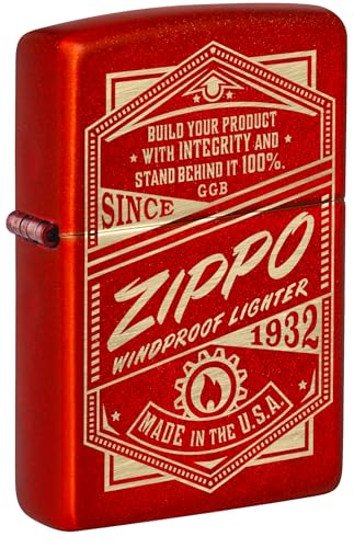 Zippo Sturmfeuerzeug - Integrity it Works, Metallic Red, Laser Engrave - Nachfüllbar - Wiederverwendbar - Windfestes Design - Geschenkbox - Made in USA Zippo Sturmfeuerzeug - Integrity it Works, Metallic Red, Laser Engrave - Nachfüllbar - Wiederverwendbar - Windfestes Design - Geschenkbox - Made in USA von Zippo