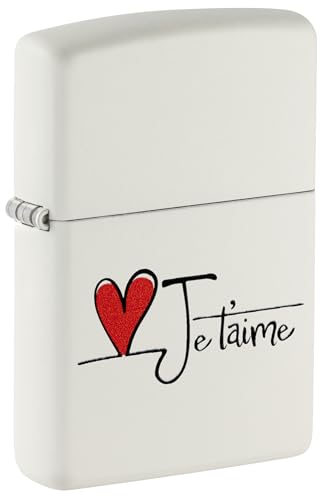 Zippo Sturmfeuerzeug - Je T'Aime, White Matte, Color Image - Nachfüllbar - Wiederverwendbar - Windfestes Design - Geschenkbox - Made in USA Zippo Sturmfeuerzeug - Je T'Aime, White Matte, Color Image - Nachfüllbar - Wiederverwendbar - Windfestes Design - Geschenkbox - Made in USA von Zippo