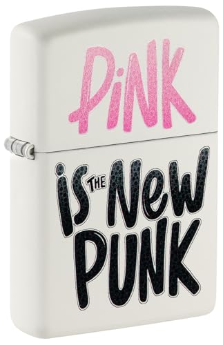 Zippo Sturmfeuerzeug - Modell Punk Pink - White Matte Finish mit Color Image - Nachfüllbar - Wiederverwendbar - Windfestes Design - Geschenkbox - Made in USA von Zippo