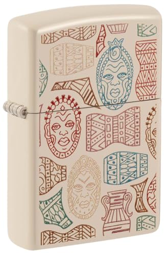 Zippo Sturmfeuerzeug - Modell Tribal Symbol - Flat Sand Finish mit Color Image - Nachfüllbar - Wiederverwendbar - Windfestes Design - Geschenkbox - Made in USA von Zippo