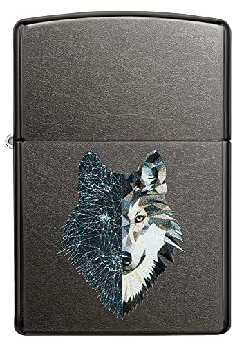 Zippo Sturmfeuerzeug - Modell Wolf Design - Grey Dusk Finish mit Color Image - Nachfüllbar - Wiederverwendbar - Windfestes Design - Geschenkbox - Made in USA von Zippo