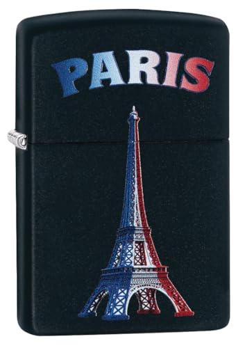 Zippo Sturmfeuerzeug - Paris Eiffel Tower Flag, Black Matte, Color Image - Nachfüllbar - Wiederverwendbar - Windfestes Design - Geschenkbox - Made in USA Zippo Sturmfeuerzeug - Paris Eiffel Tower Flag, Black Matte, Color Image - Nachfüllbar - Wiederverwendbar - Windfestes Design - Geschenkbox - Made in USA von Zippo