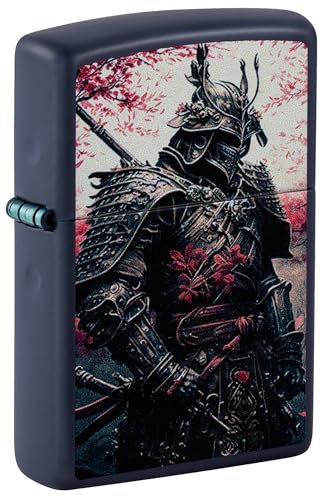 Zippo Sturmfeuerzeug - Samurai Warrior, Navy Matte, Color Image - Nachfüllbar - Wiederverwendbar - Windfestes Design - Geschenkbox - Made in USA von Zippo