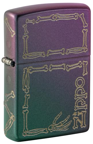 Zippo Sturmfeuerzeug - Skeleton Zippo, Iridescent, Laser Engrave - Nachfüllbar - Wiederverwendbar - Windfestes Design - Geschenkbox - Made in USA von Zippo