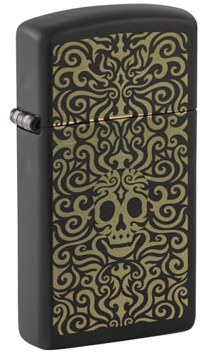 Zippo Sturmfeuerzeug - Skull Pirate Pattern, Black Matte, Laser Engrave - Nachfüllbar - Wiederverwendbar - Windfestes Design - Geschenkbox - Made in USA Zippo Sturmfeuerzeug - Skull Pirate Pattern, Black Matte, Laser Engrave - Nachfüllbar - Wiederverwendbar - Windfestes Design - Geschenkbox - Made in USA von Zippo