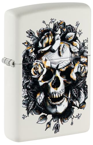 Zippo Sturmfeuerzeug - Skull and Roses, White Matte, Color Image - Nachfüllbar - Wiederverwendbar - Windfestes Design - Geschenkbox - Made in USA Zippo Sturmfeuerzeug - Skull and Roses, White Matte, Color Image - Nachfüllbar - Wiederverwendbar - Windfestes Design - Geschenkbox - Made in USA von Zippo