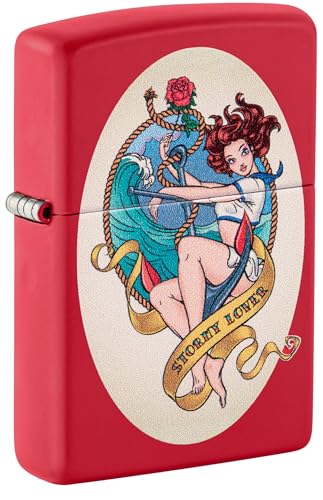 Zippo Sturmfeuerzeug - Stormy Lover, Red Matte, Color Image - Nachfüllbar - Wiederverwendbar - Windfestes Design - Geschenkbox - Made in USA Zippo Sturmfeuerzeug - Stormy Lover, Red Matte, Color Image - Nachfüllbar - Wiederverwendbar - Windfestes Design - Geschenkbox - Made in USA von Zippo