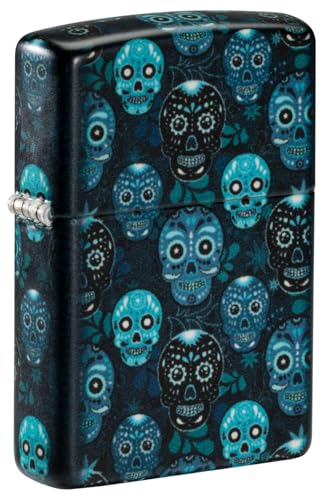 Zippo Sturmfeuerzeug - Sugar Skulls, 540° Glow-in-The-Dark - Nachfüllbar - Wiederverwendbar - Windfestes Design - Geschenkbox - Made in USA von Zippo