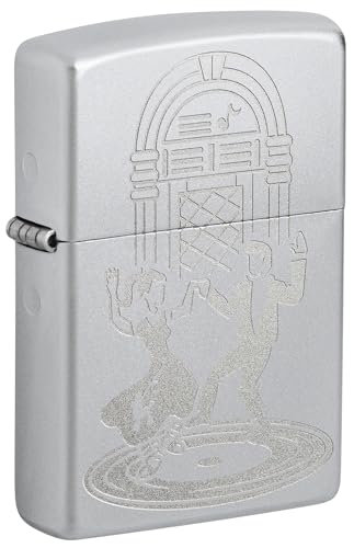 Zippo Sturmfeuerzeug - Vintage Dance, Satin Chrome, Lustre - Nachfüllbar - Wiederverwendbar - Windfestes Design - Geschenkbox - Made in USA von Zippo